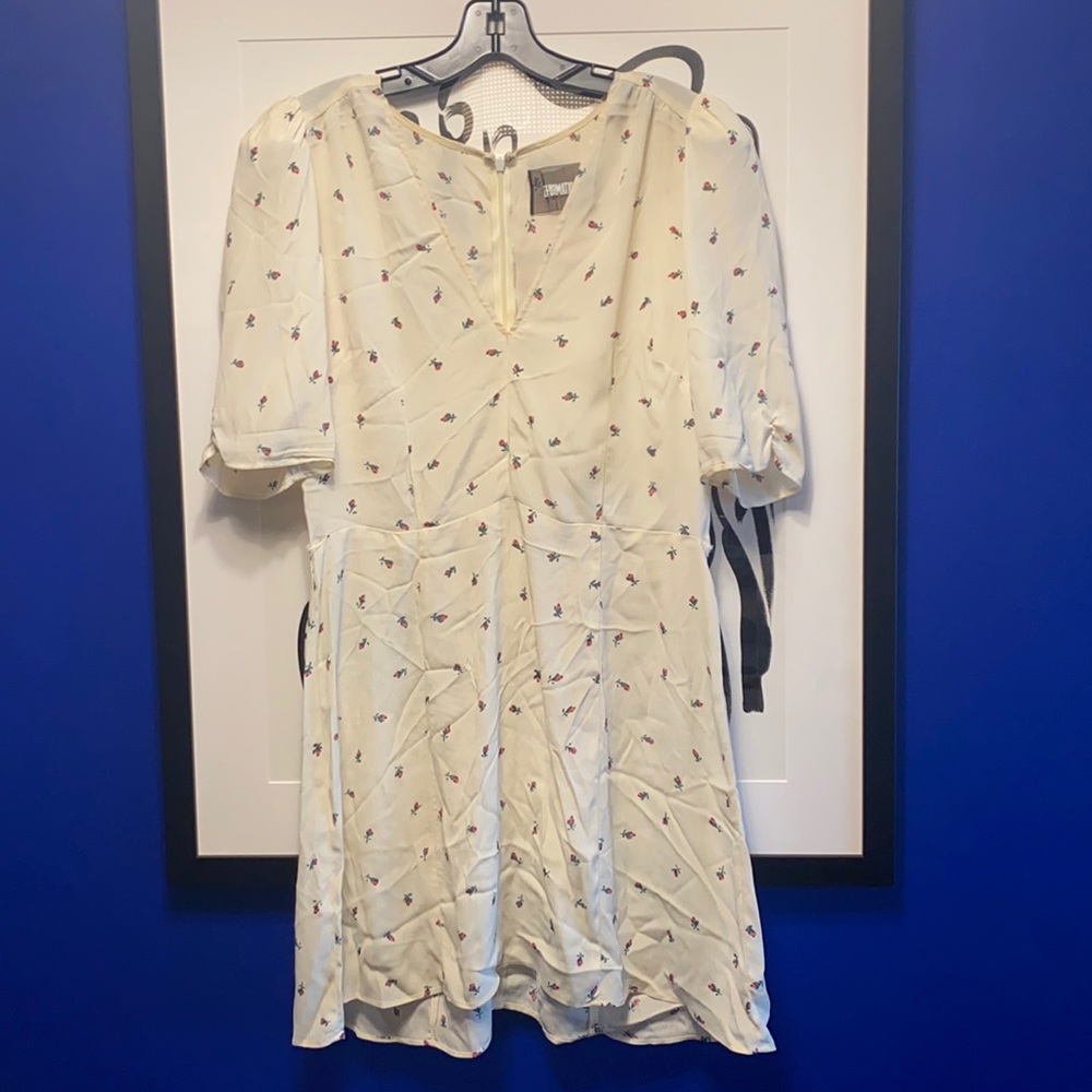 Cream Floral Reformation Mini Dress - Needs Repair